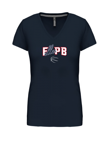 Tee-shirt à col v (gamme féminine) FLPB